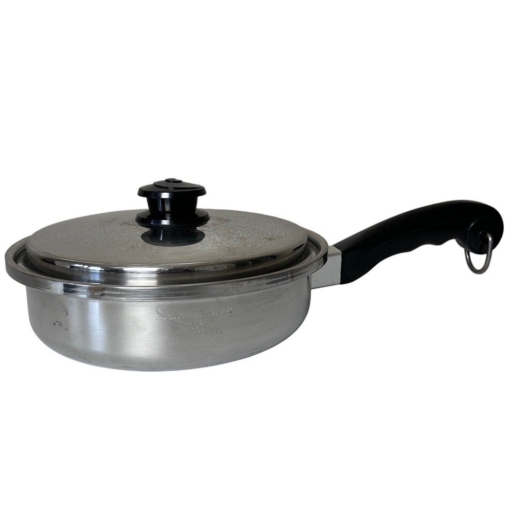 Saladmaster T304S Stainless Steel 9 Inch Skillet Sauté Pan Vapo-Lid Made in USA